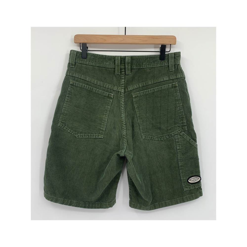 Vintage Billabong Corduroy Shorts Mens 32 Green 90s Skate Surf Made USA Rare